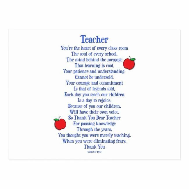 Teacher poem