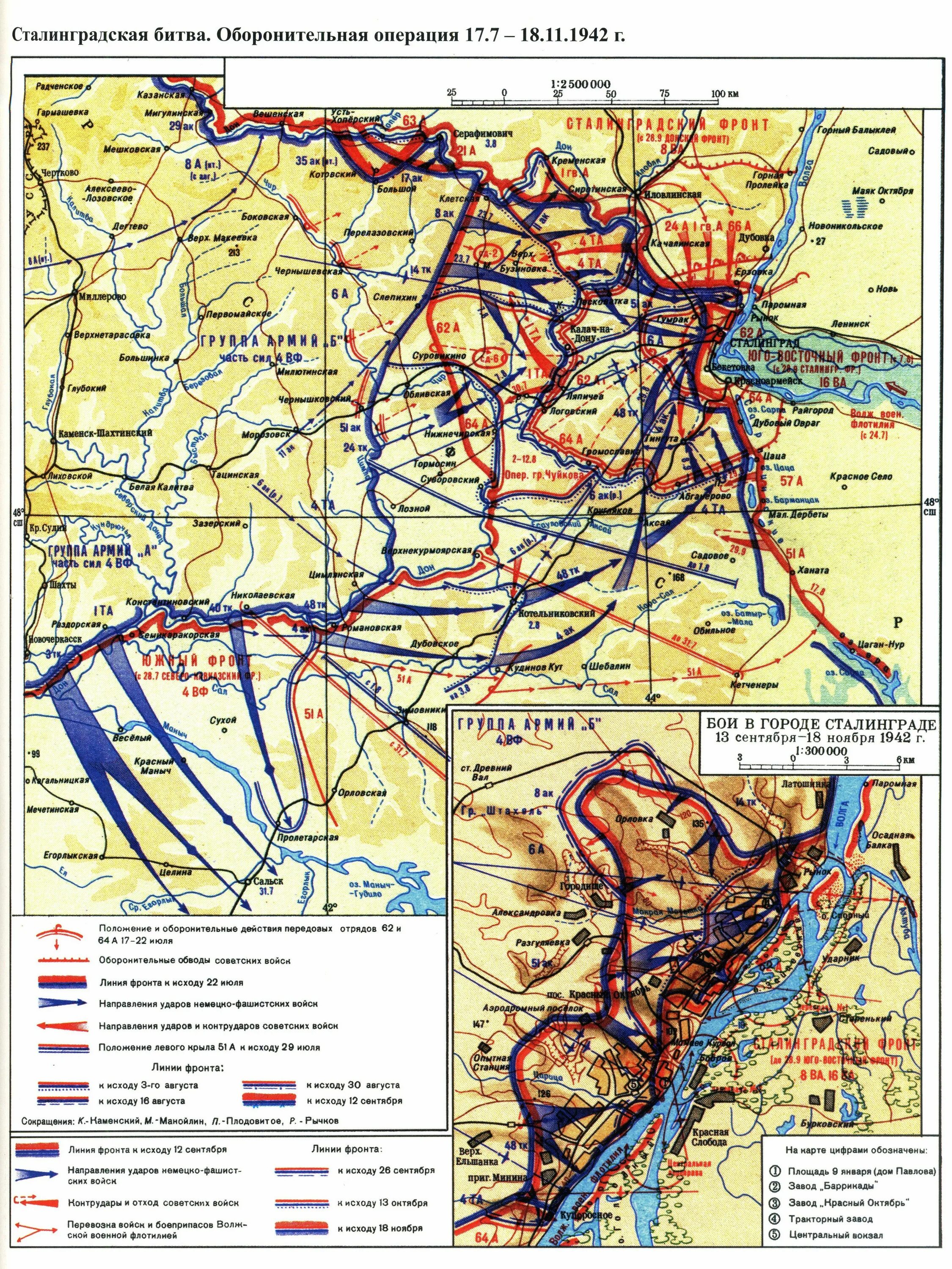 Сталинградский фронт. Карта битва под Сталинградом 1942. Сталинградская битва 1942-1943 годы карта. Сталинградская битва карта 17 июля 1942. Сталинградская битва сентябрь 1942 карта.