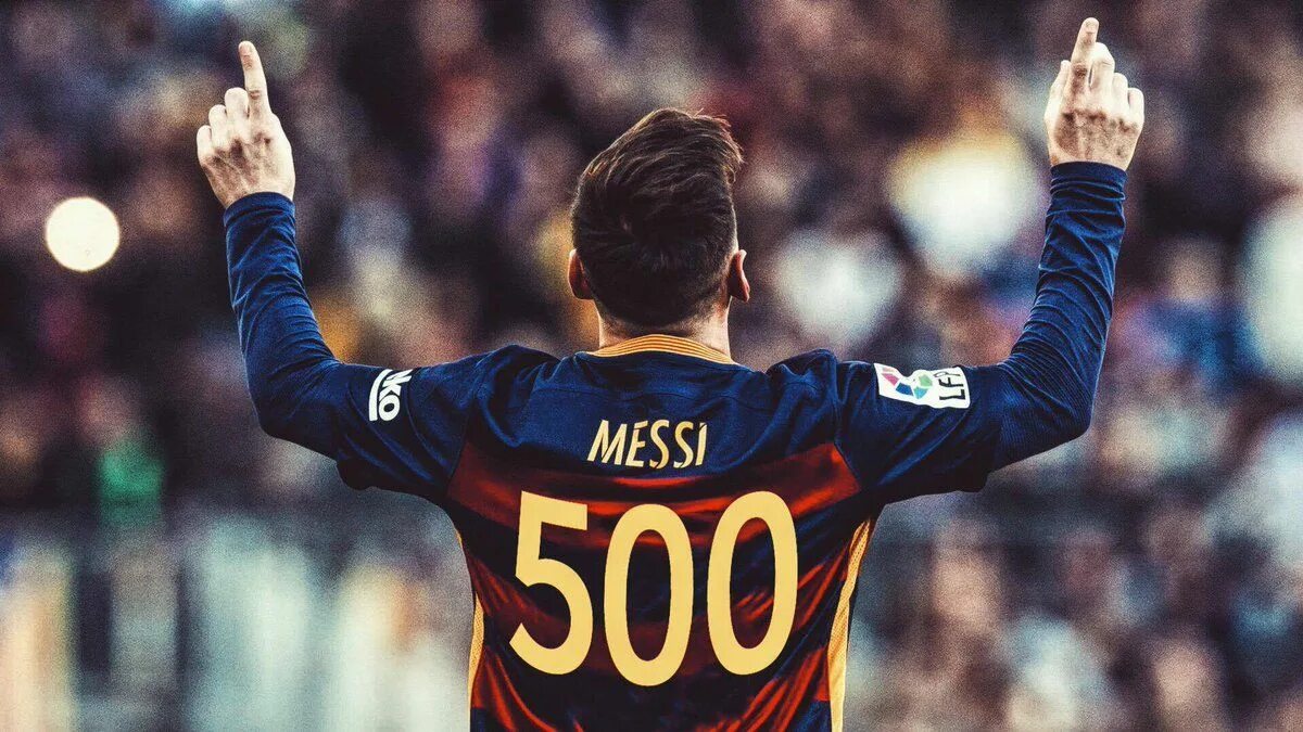 500 й. Месси идол. Месси со спины. Messi 500×500. ФК Барселона легенды.