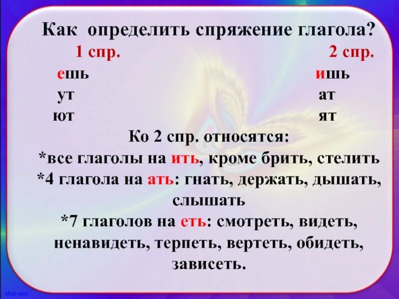 Они хохочут какое спряжение. 1 СПР 2 СПР. Спряжение глаголов. АТ ят спряжение. Как определить спряжение.