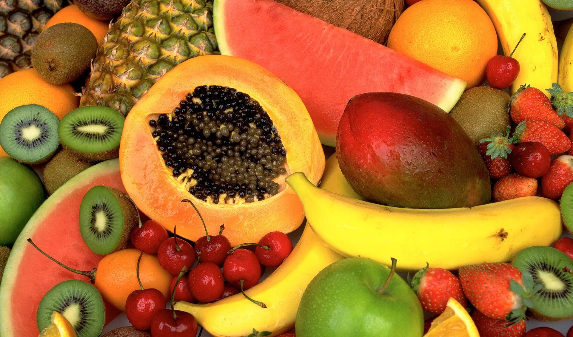25 фруктов. Фрукты. Экзотические фрукты. Тропические и субтропические фрукты. Плоды фруктов.