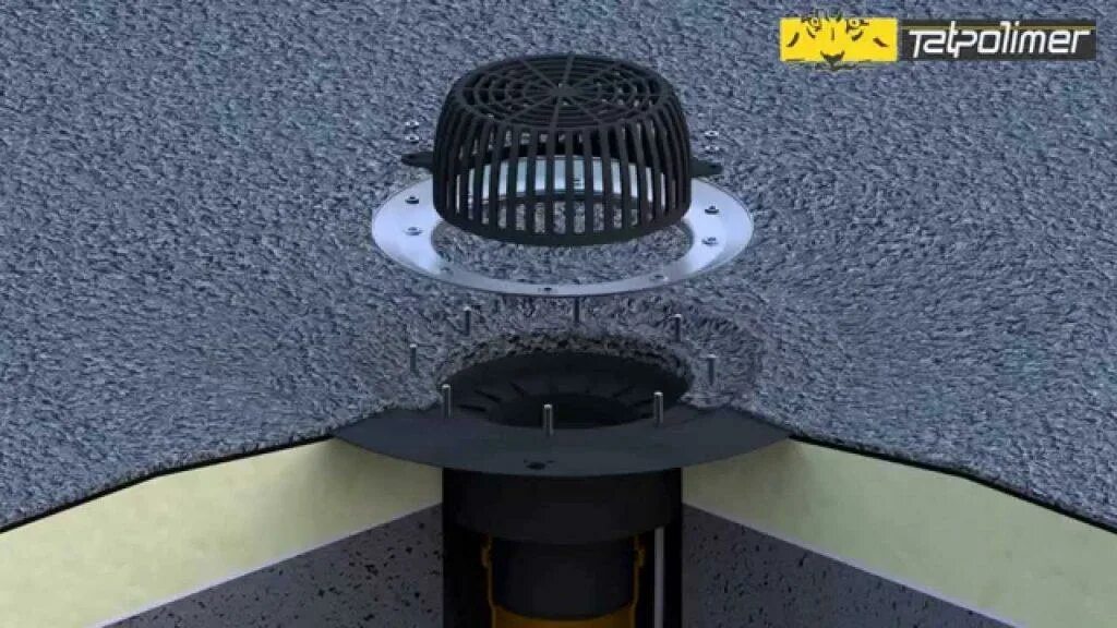 устройство воронки для плоской инверсионной кровли технониколь. воронка технониколь 110х450 мм с обжимным фланцем обогреваемая. монтаж воронки кровли. монтаж воронки кровли. схема установки сливной воронки на плоской кровле.