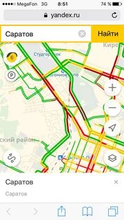 Карта саратова пробки