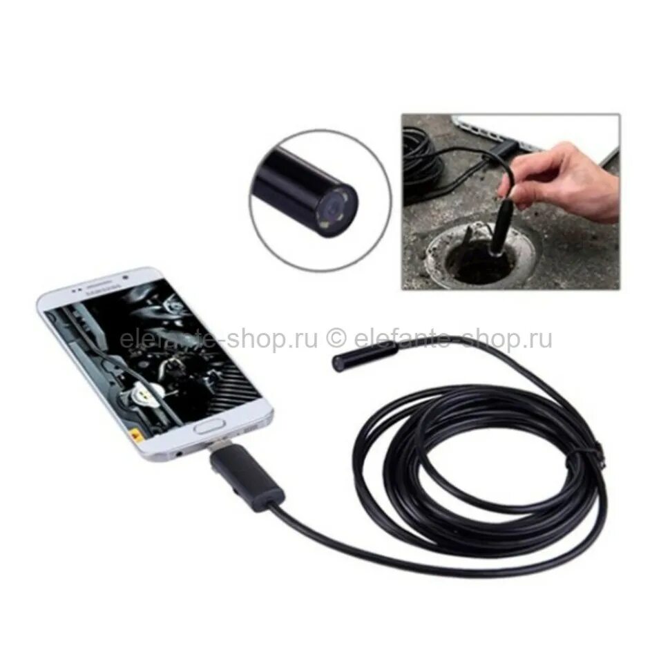 Эндоскоп ot-sme12 2 метра. Камера - гибкий эндоскоп USB (Micro USB), 2м, Android/PC. Гибкая эндоскоп USB камера (640*480) видеонаблюдения для. Купить камеру для андроид телефона