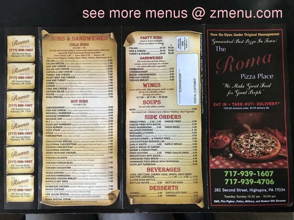 Макс пицца ул лукашевского 4 меню. Меню roma pizza.