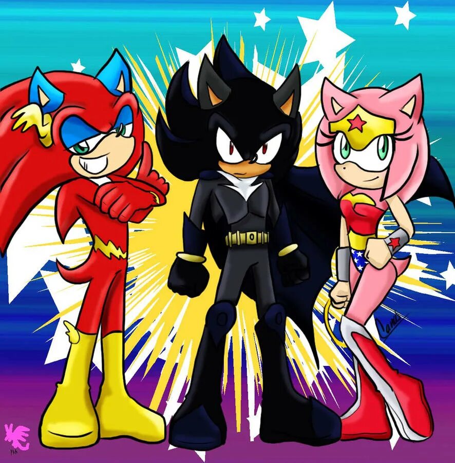 Герой шедоу. Соник + Бэтмен = бэтсоник. Sonic Classic Heroes Shadow and Amy. Супергероя Соника. Супер Соник герои.