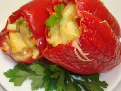 Перец фаршированный с куриным мясом