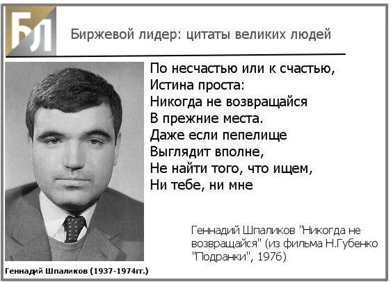 Возвращайся в предыдущую. Никогда не возвращайся в прежние места шпаликов. геннадий шпаликов по несчастью. никогда не возвращайтесь в прежние места геннадий шпаликов. геннадий шпаликов по несчастью или к счастью текст.