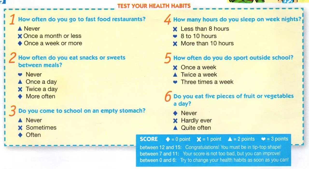 Healthy Lifestyle упражнения. Test are you healthy. Healthy Habits. Healthy Lifestyle Quiz. How's your health