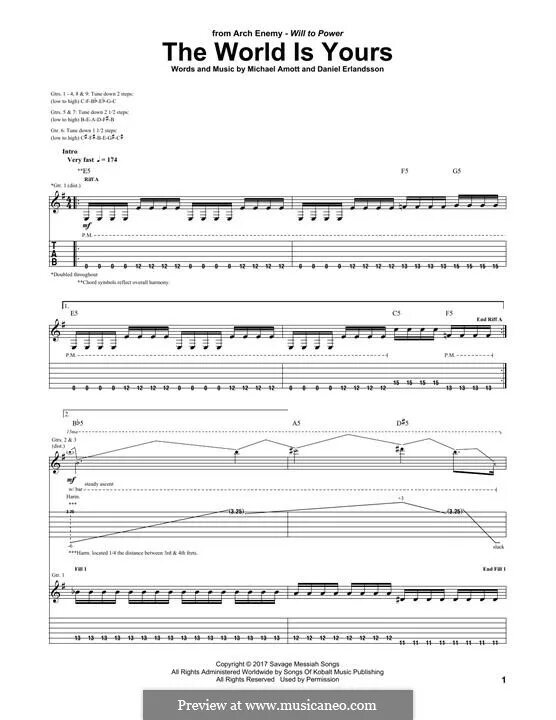 Enemy notes. Enemy ноты. arch enemy - the world is yours. enemy аккорды. ноты my enemy.