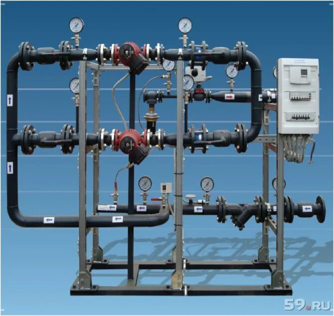 Узел автоматического регулирования системы отопления. 1. Регулятор давления danfoss на элеваторный узел. Автоматизированный узел управления; ауу. Схема узла регулирования итп.