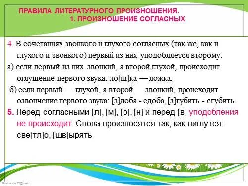 Произношение данного текста