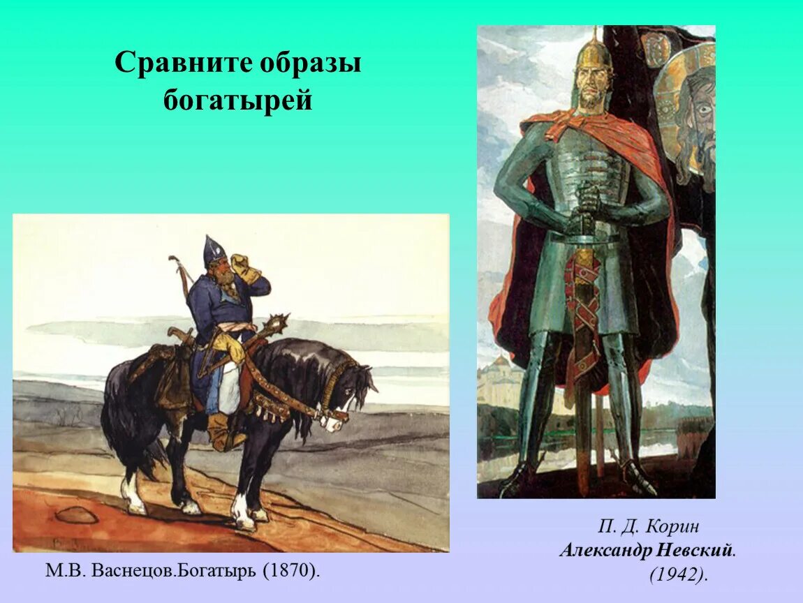 Сравните образ. Васнецов богатырь 1870. П Д Корин Александр Невский богатырь?. Васнецов Александр Невский. Древнерусские воины-защитники Васнецов.