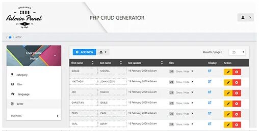 Dash generator. Php crud generator. php crud generator null.