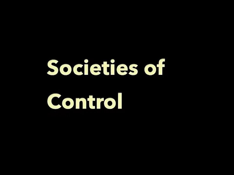 Control society