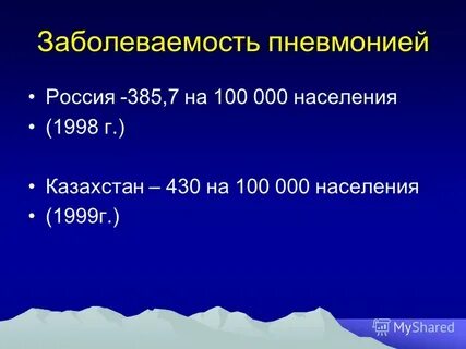 Пневмония смертность