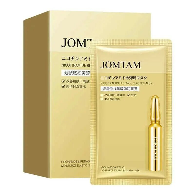 Nicotinamide retinol elastic moisturizing mask. Набор масок jomtam Niacinamide and Retinol moisturize Elastic no Wash Mask 30 шт по 2 г. Маска для лица jomtam Niacinamide and Retinol moisturize Elastic no Wash Mask. Jomtam Niacinamide Retinol Elastic Mask. Jomtam сыворотка пробник.