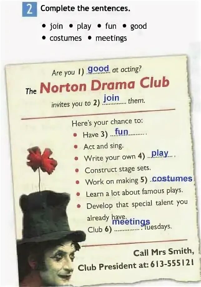 Are you join at acting. The norton drama club. join the sentences. complete the sentences join play fun good costumes meetings are you at acting решение. join the sentences номер 1 ответ.