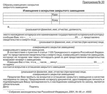Вскрыли завещание