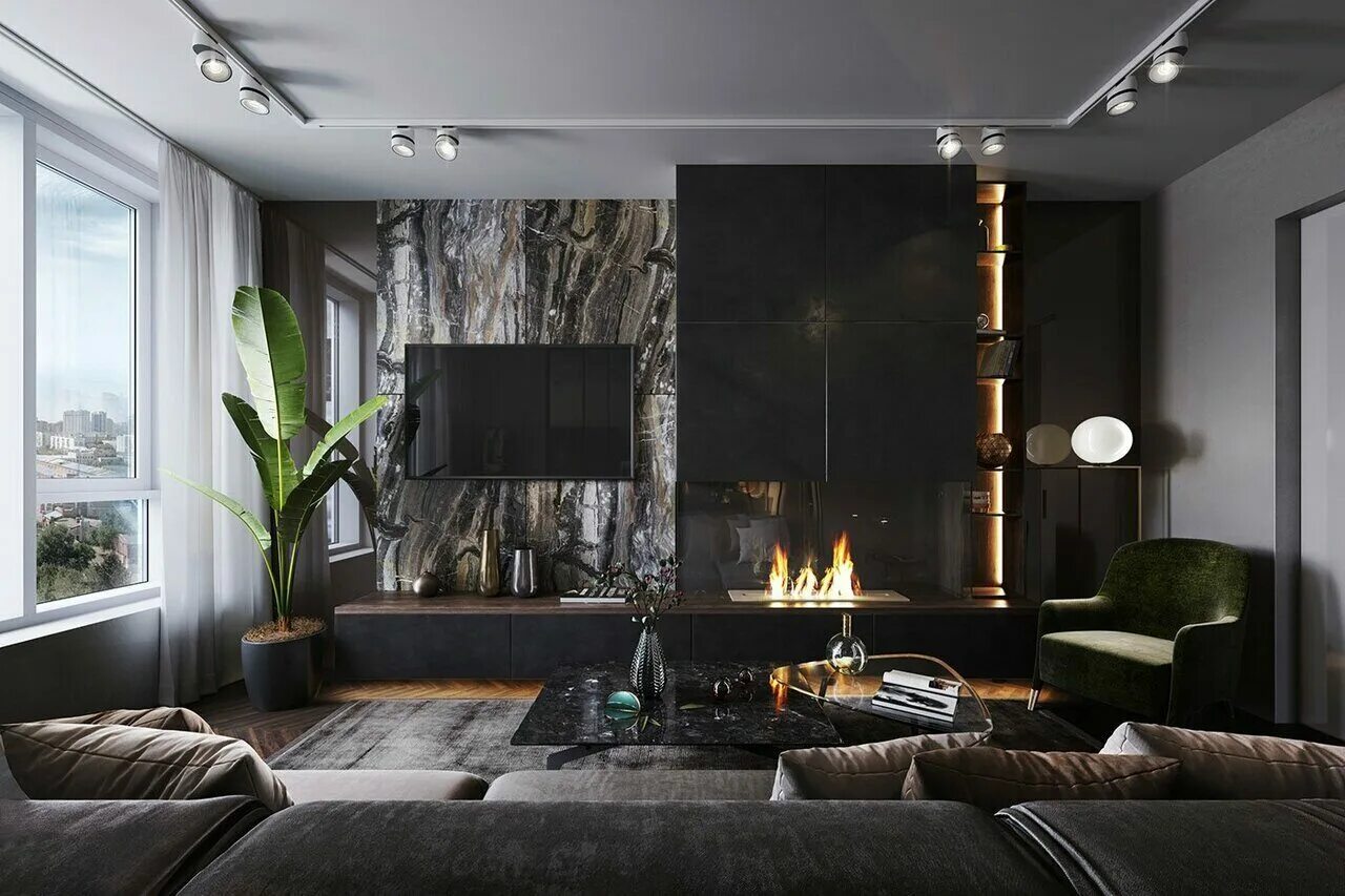Black Living Room Ideas: 12 Tips to Design Black Easier - StoryNorth Luxury livi