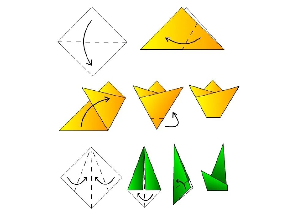Оригами цветок. Цветы оригами из бумаги для детей. Оригами цветы для дошкольников. Оригами тюльпан для дошкольников. Тюльпаны из бумаги легкие для детей