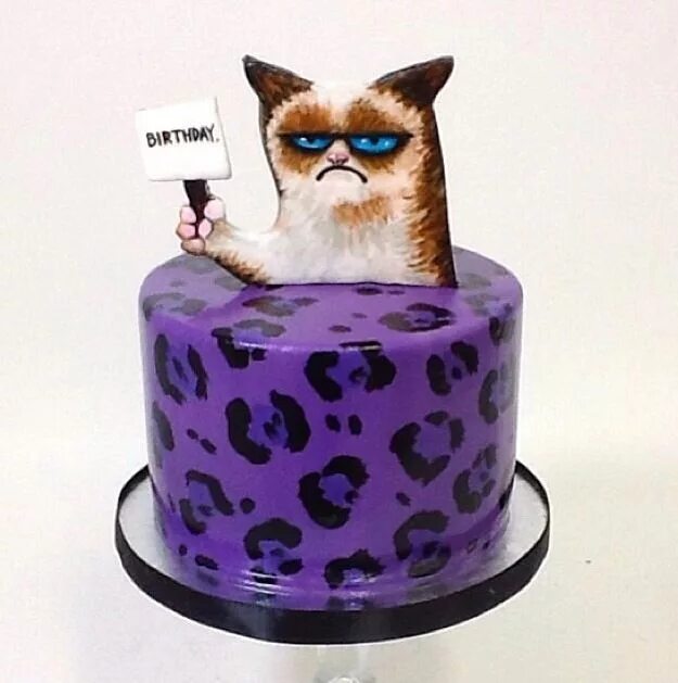 Grumpy cat cake Grumpy cat birthday, Grumpy cat cakes, Cat birthday