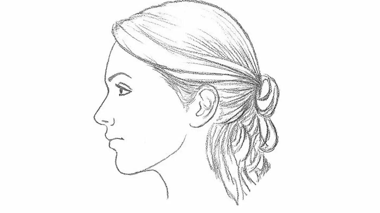 Рисование лица в профиль. Лицо девушки боком. Портрет в профиль карандашом легко. Профиль лица рисунок схема. Профиль поэтапно