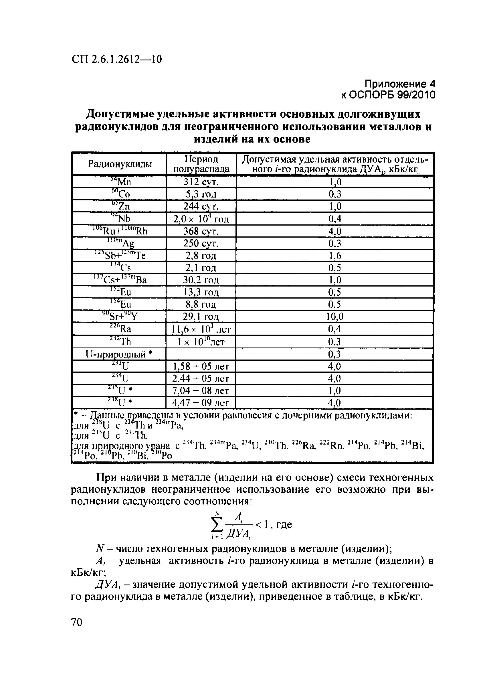 Оспорб 99 2010 статус. СП 2.6.1.2612-10. П.6.14 СП 2.6.1.2612-10. Основные санитарные правила обеспечения радиационной безопасности. Приложение 2 к ОСПОРБ-99/2010.