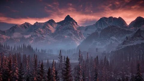 Horizon Zero Dawn Nature Mountains Trees Sky 4k Wallpaper,HD Games Wallpape...