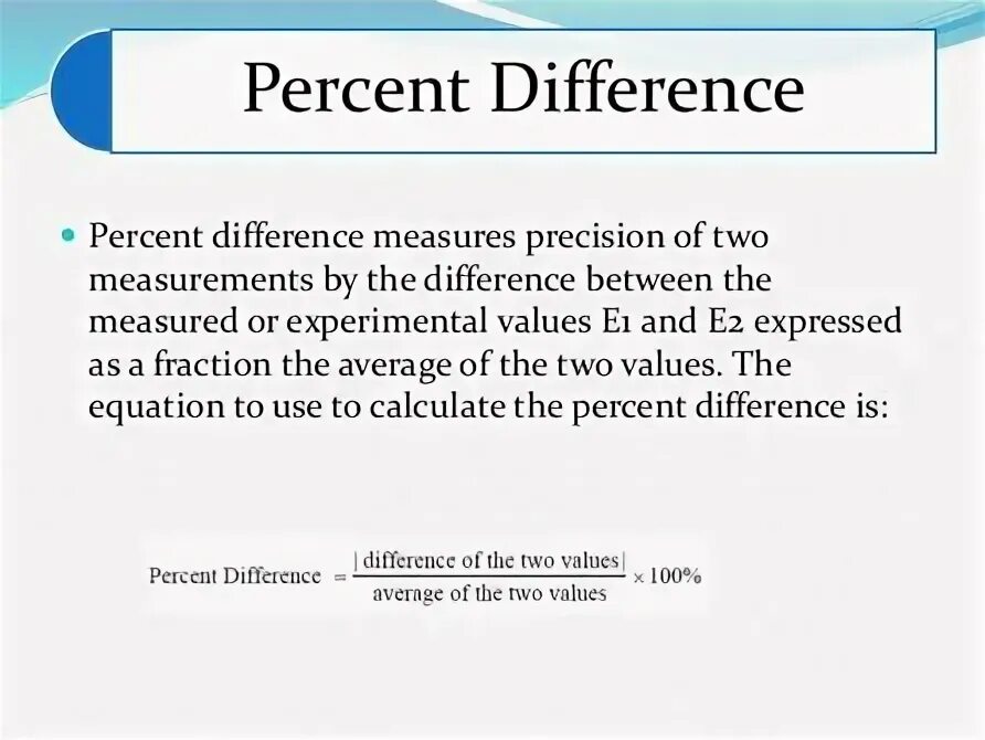 Calculating differences