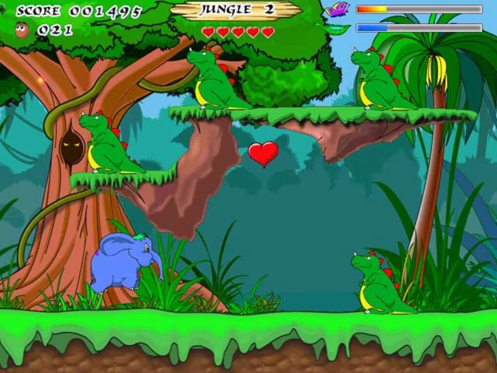 Игра где слон. Игра Jungle Heart. Игра про детей в джунглях. Летающие слоники игра. Игра "слон".