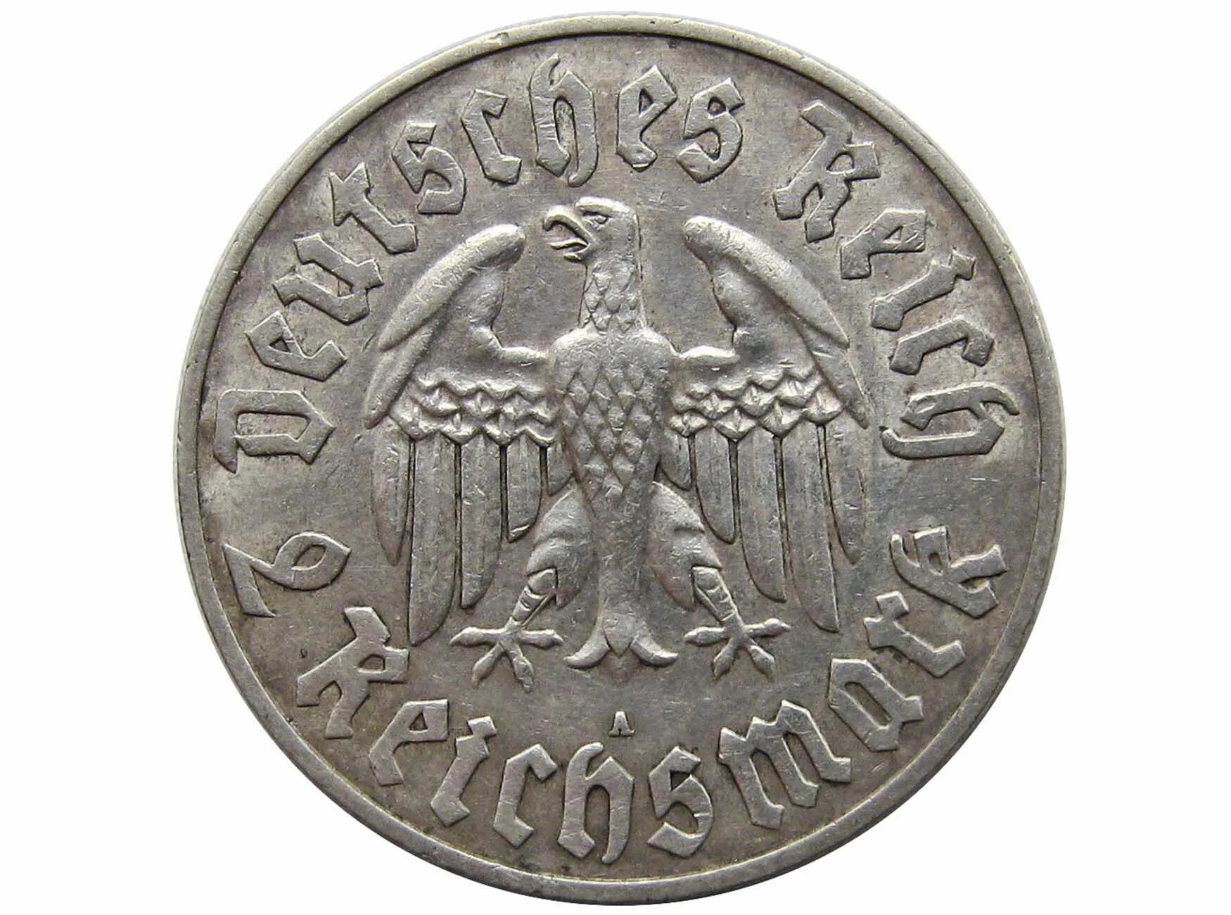 Немецкая марка 1933. Монета 1933г в США со свастикой. 2 Марки 1933 Лютер копия.