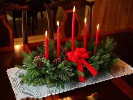 Свечи на новогоднем столе своими руками