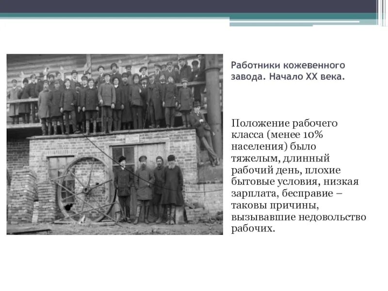 Выбор россии в начале 20 века. Пролетариат в начале ХХ века Россия. Положение рабочих в начале 20 века в России. Положение рабочих в России 19-начало 20 века. Рабочий класс в начале 20 века.