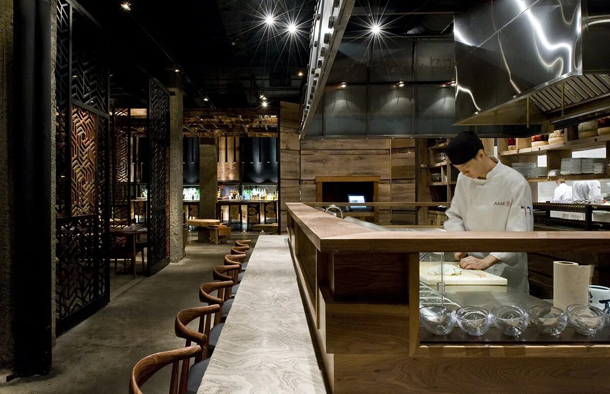 открытые суши бары. открытые суши бары. кафе в японском стиле. суши бар интерьер. современный суши ресторан.