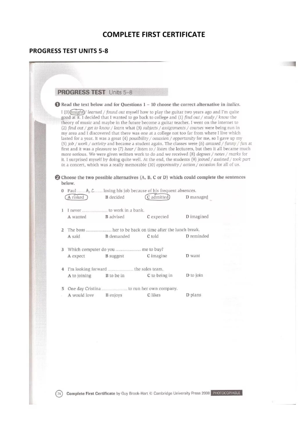 Progress Test Unit 5 6 класс. Прогресс тест Юнит 5. Cambridge English progress Test 2. Cambridge English empower b1 Unit progress Test 8. Тест unit 5 5 класс