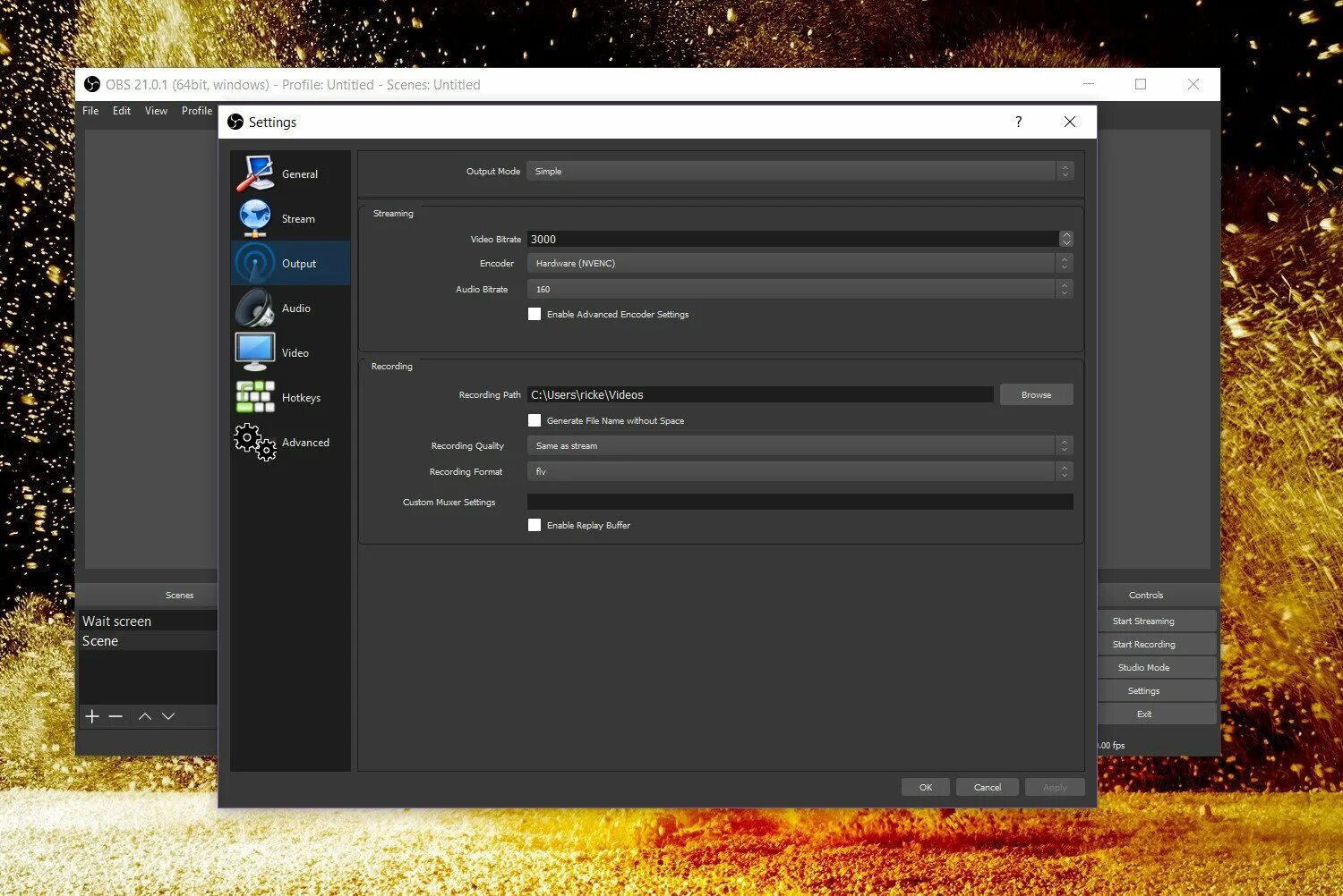 Obs files are being used