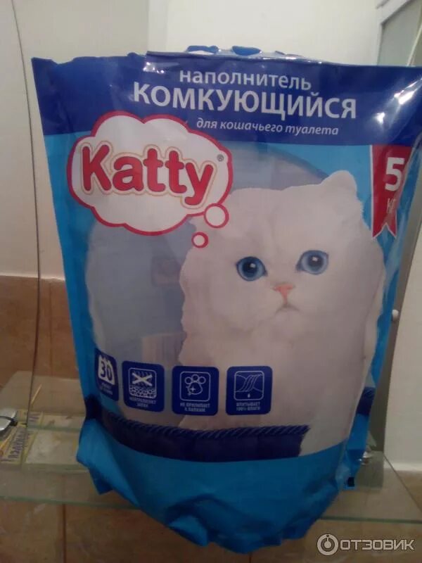 Отзыв о Наполнитель для кошачьего туалета Katty комкующийся Отличное соотношение