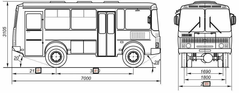 Паз 3205 характеристики. ПАЗ 3206 габариты. Габариты ПАЗ 3205. Чертеж автобуса ПАЗ 3206. Габариты автобуса ПАЗ 3205.