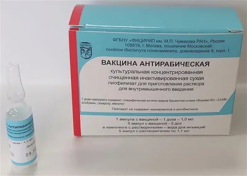 Применение антирабической вакцины