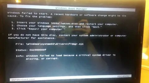 Windows failed