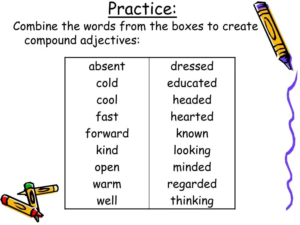 Compound adjectives. Compound adjectives упражнения с ответами. Составные прилагательные в английском языке. Compound adjectives упражнения. Предложения с kind