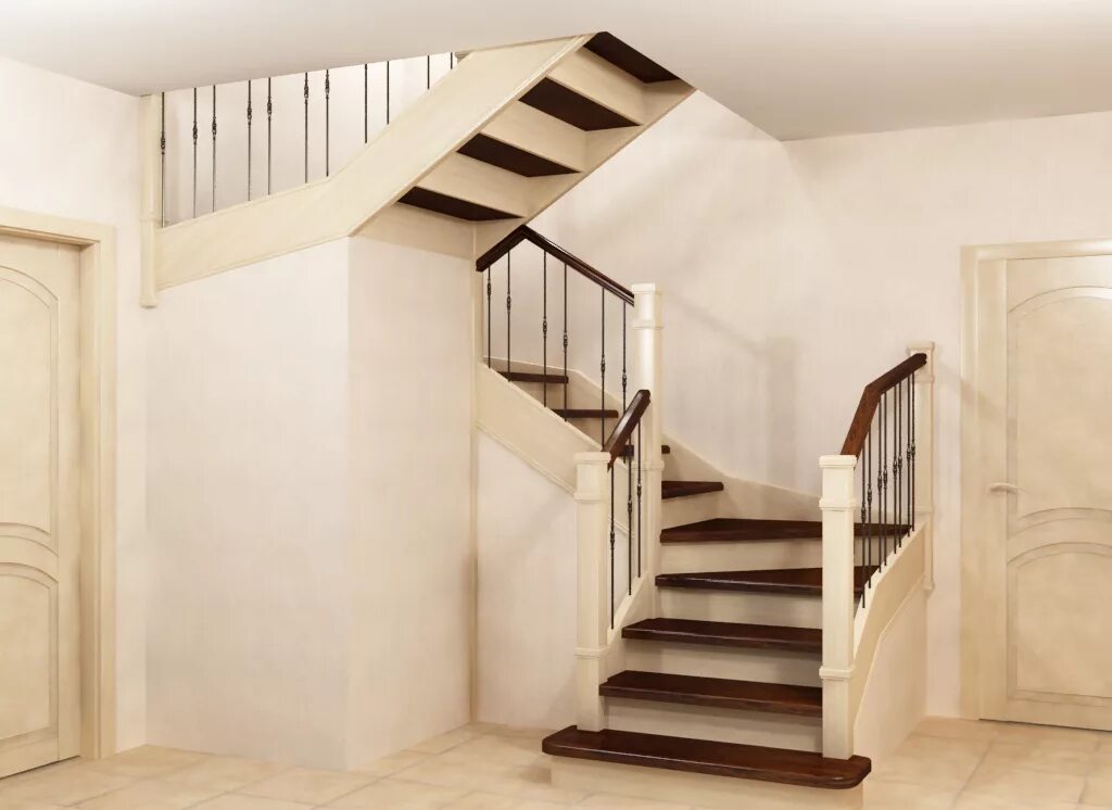 На второй этаж с забежными. Монолитная трехмаршевая лестница. Лестница с 3 забежными ступенями. Лестница трехмаршевая п образная. Забежная трехмаршевая лестница.