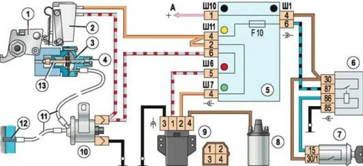 Схема подключения экономайзера ВАЗ 2107. Экономайзер ВАЗ 2107 карбюратор схема. Электромагнитный клапан экономайзера ВАЗ 2107 карбюратор. Электромагнитный клапан ВАЗ 2107 карбюратор.