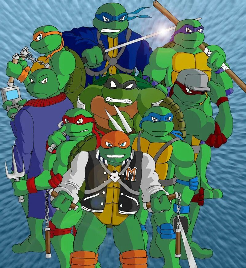 Включи turtles. Черепашки ниндзя 2012 и 1987.