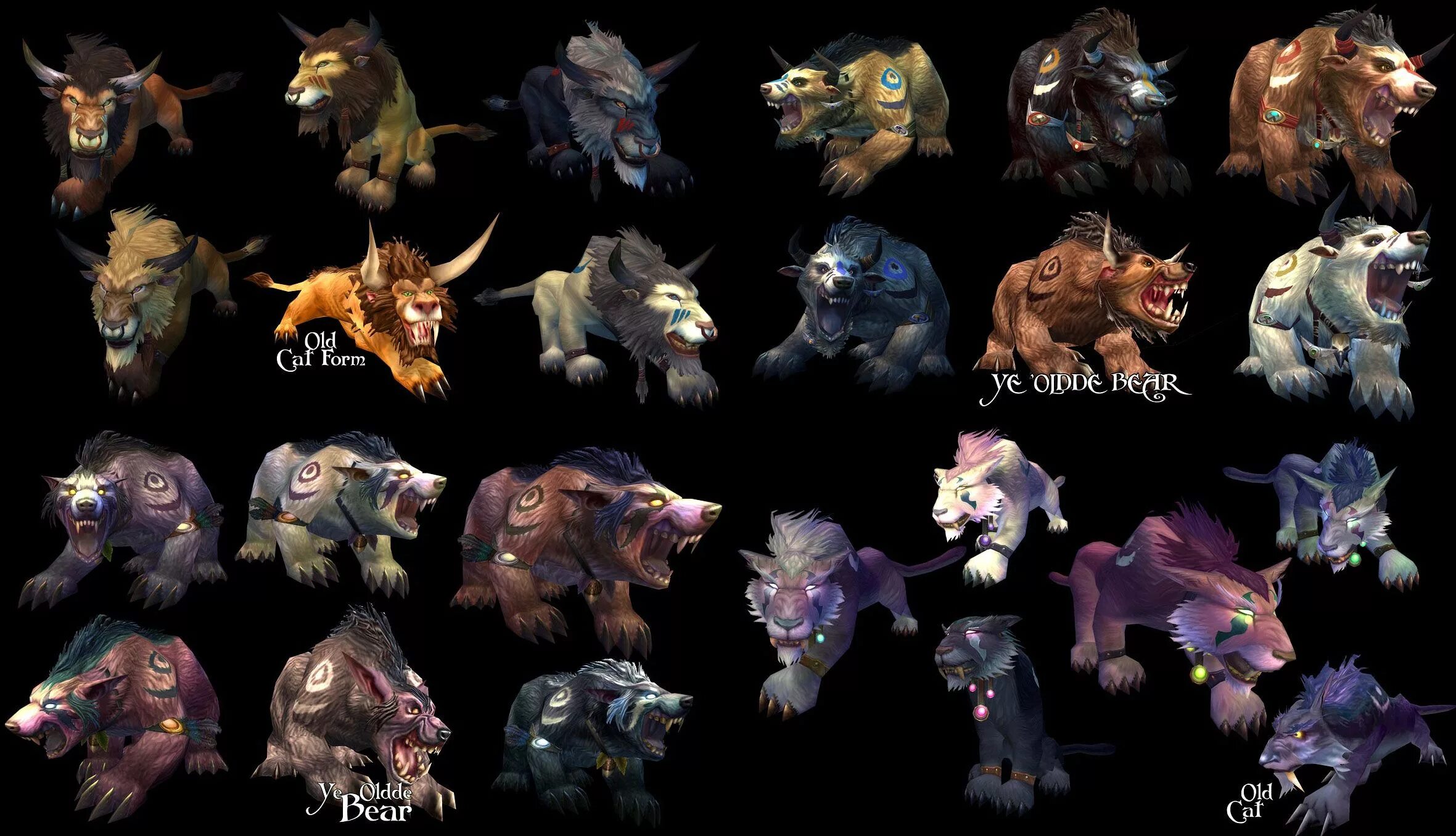 Цвета wow. Ночной эльф друид ферал. формы друида wow 3.3.5. облики друида вов. форма друида варкрафт.