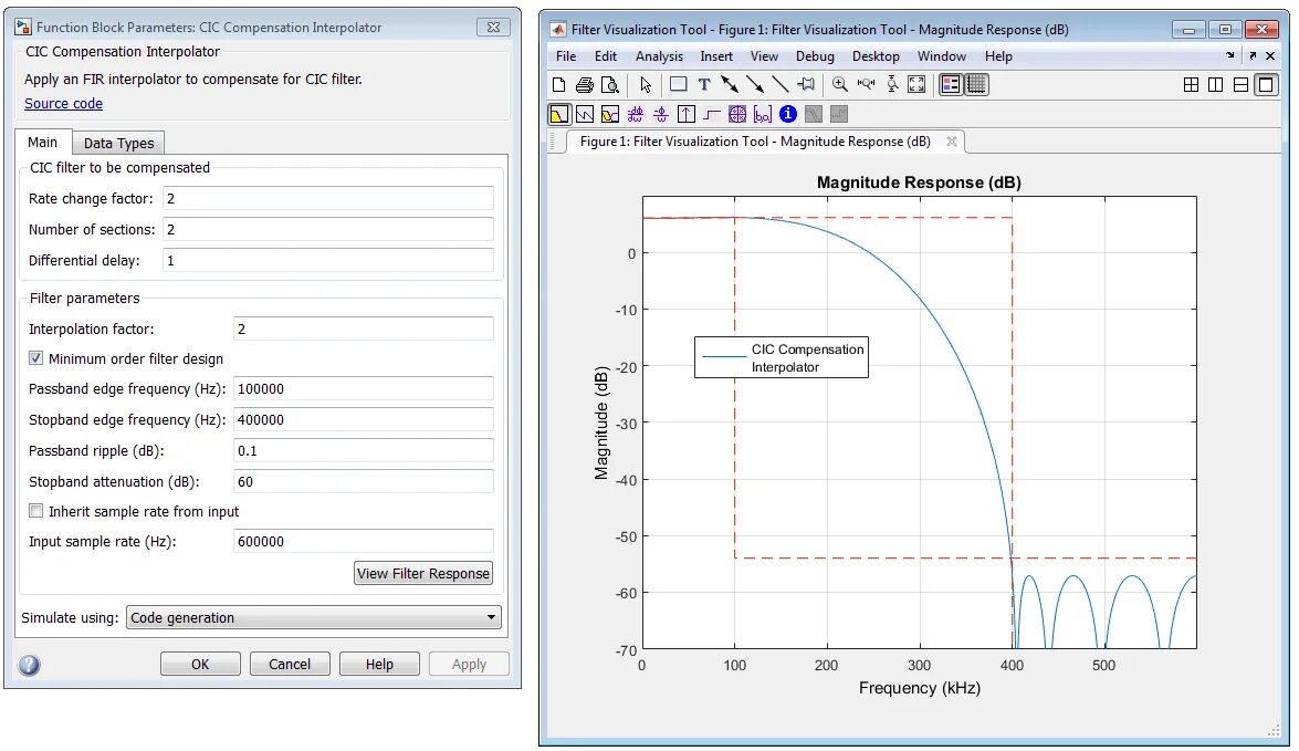 Filter parameters