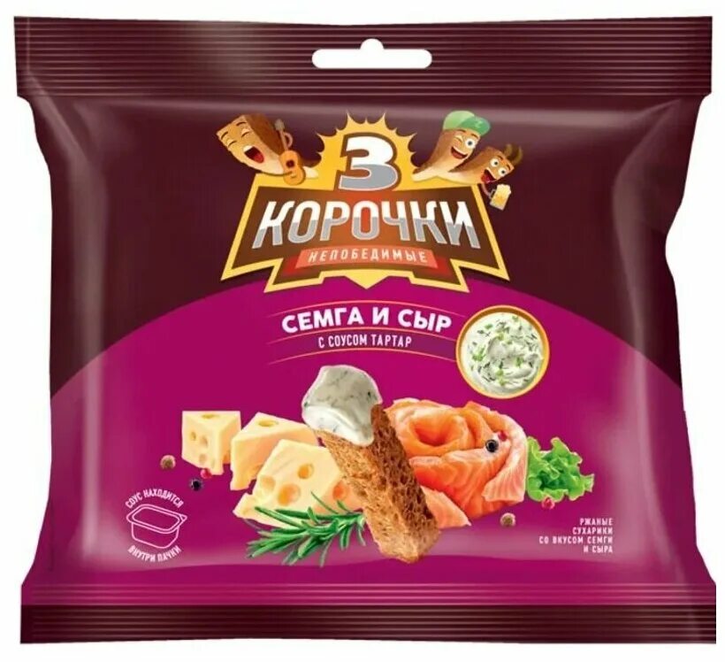«кириешки», сухарики со вкусом семги с сыром и соусом тар-тар, 85 г. сухарики тартар. три корочки сухарики ржаные 60 гр. сухарики три корочки с соусом тартар огурец. сухарики три корочки с соусом тартар.