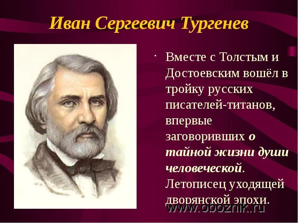 Тургенев пр. Тургенев презентация.