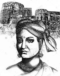 Rani lakshmi bai ka drawing